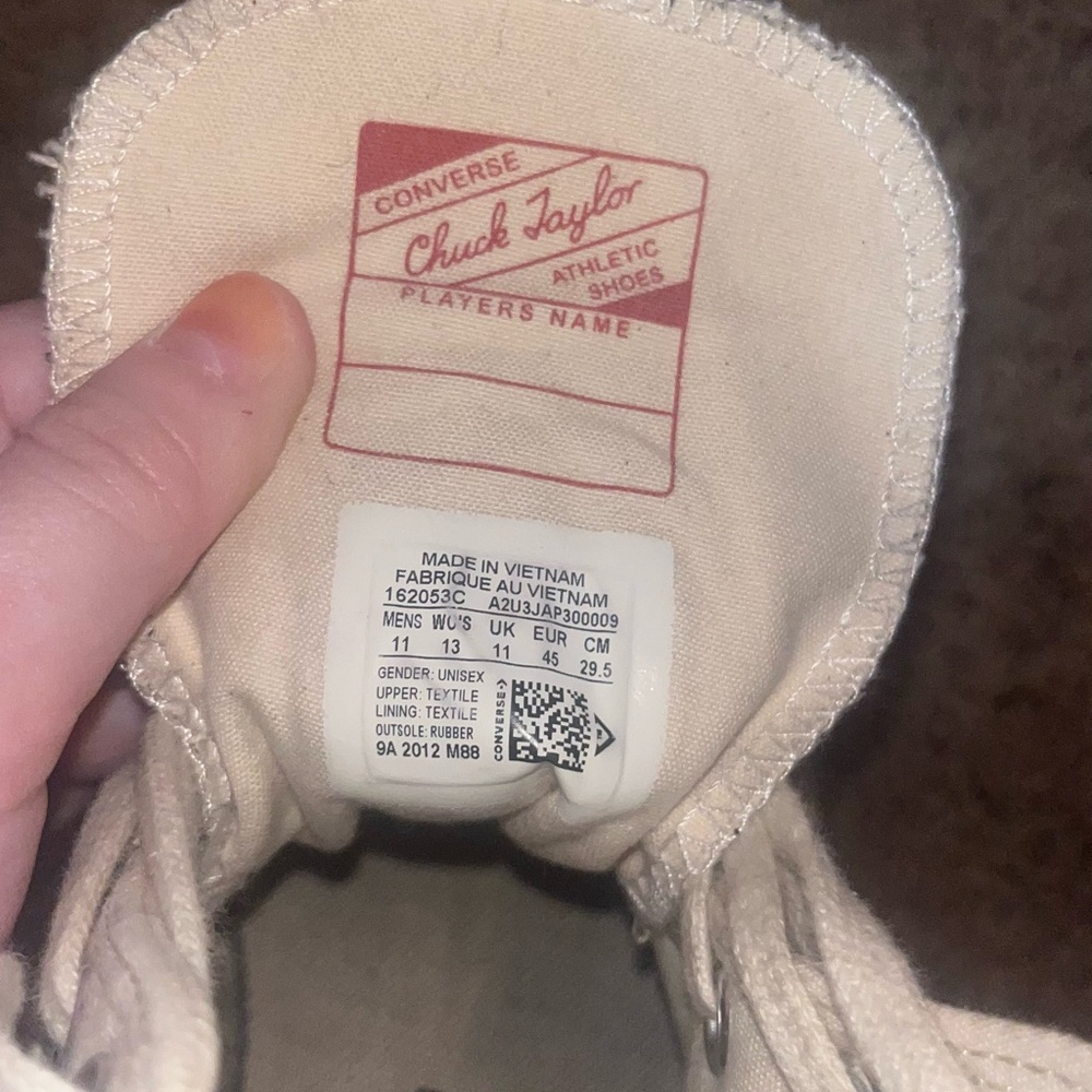 Converse Chuck Taylor Cream High-Tops - Picture 5 of 5